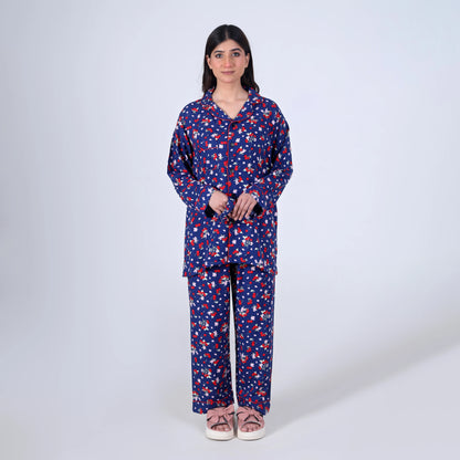 CHERRY FLORAL PJ SET