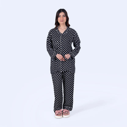 CUTE WHITE HEARTS PJ SET