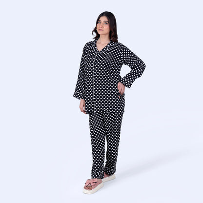 CUTE WHITE HEARTS PJ SET