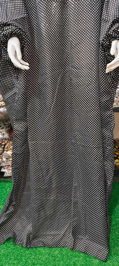BLACK POLKA NAMAZ CHADAR