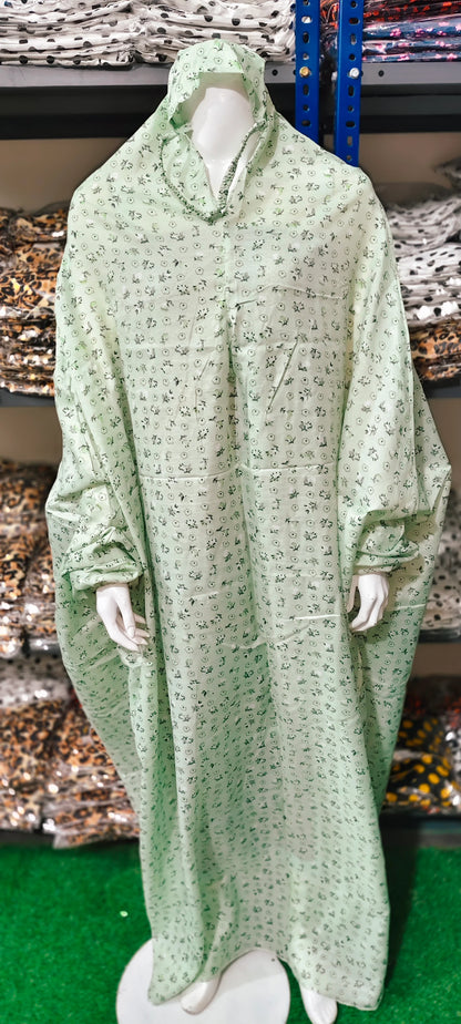 FLORAL GREEN NAMAZ CHADAR