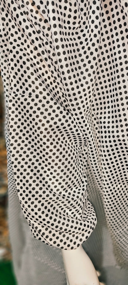 WHITE POLKA NAMAZ CHADAR