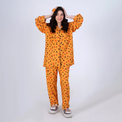 MUSTARD INFINITY PJ SET