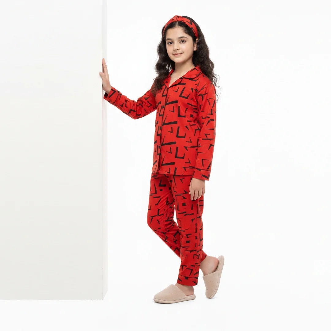 ORANGE SHARP KIDS PJ SET