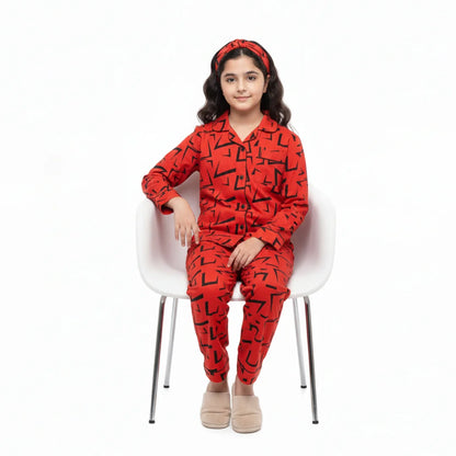 ORANGE SHARP KIDS PJ SET