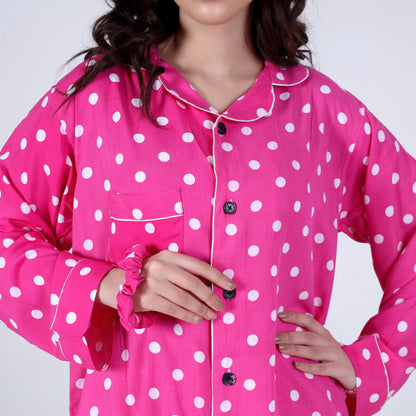 PINK POLKA PJ SET