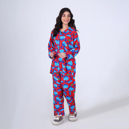 RED CHERRY HEARTS PJ SET
