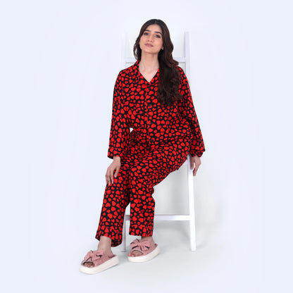 RED HEARTS PJ SET