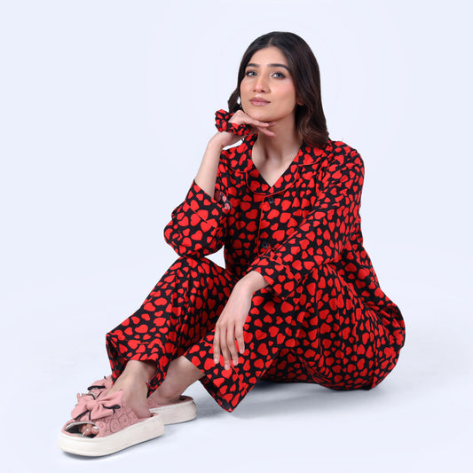 RED HEARTS PJ SET