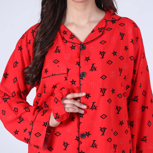 RED INFINITY PJ SET
