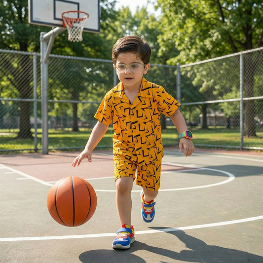 YELLOW SHARP KIDS CASUAL SET