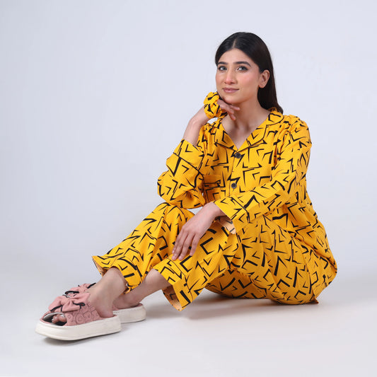 YELLOW SHARP PJ SET